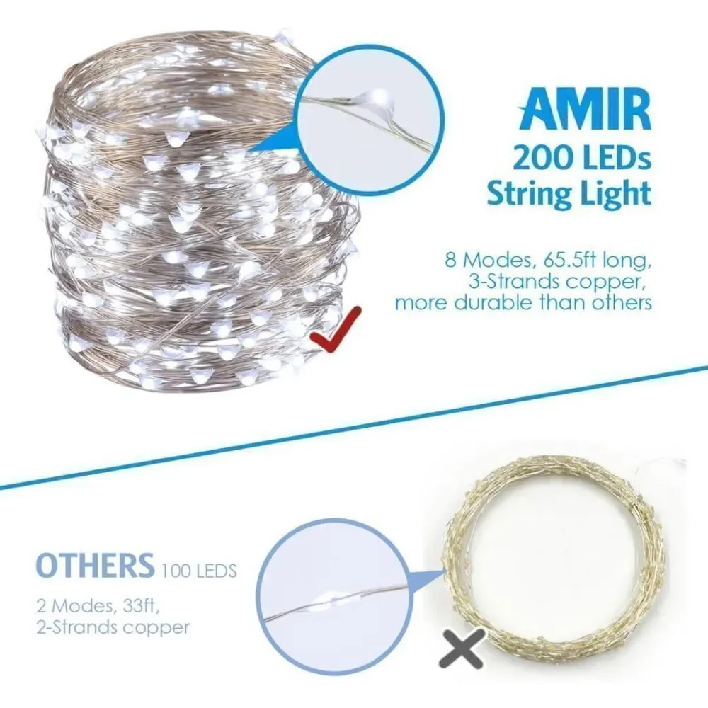 New Solar String Lights Fairy Christmas Decorative Lights for Outdoor Home Party